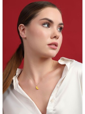 Sembol Gold Muz Altın Kolye 43 cm