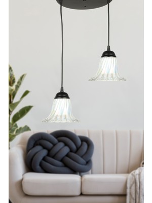 Begüsa Senta 2.li Avize Siyah No:12