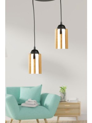 Begüsa Senta 2.li Avize Siyah No:06