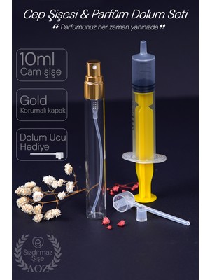 AOZ Kozmetik Parfüm Dolum Seti Doldurulabilir Mini Parfüm Şişesi Cep Parfüm Şişesi Taşınabilir Parfüm Şişesi 10ml