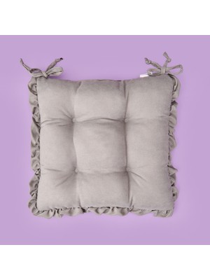 Evidea Soft Nora Sandalye Minderi - Gri - 40X40 cm