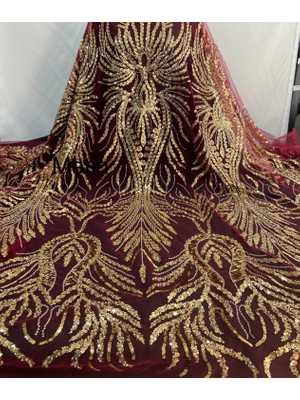 Dantelistan Dt 3621.02 Bordo-Gold