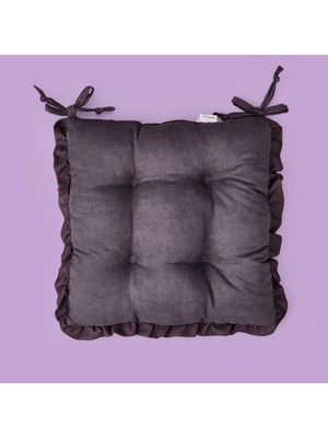 Evidea Soft Nora Sandalye Minderi - Antrasit - 40X40 cm