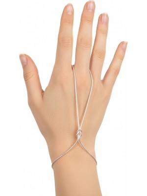 Shiny Spectra Gümüş Aşk Düğümü Şahmeran Sade 925 Ayar Gümüş Renk