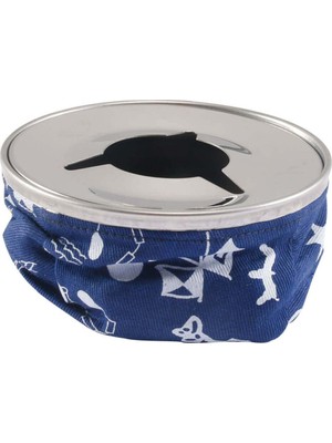 Erol Marin Tekne Kül Tablası. Paslanmaz. Kumaş Kum Kül Tablası. Mavi