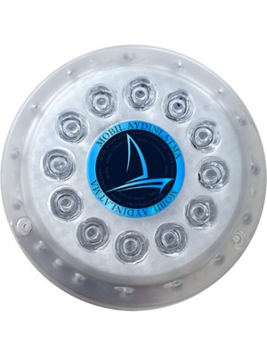 Erol Marin Tekne Su Altı Lambası. 12 Led. Mavi Işık. 12/24V. Yuvarlak