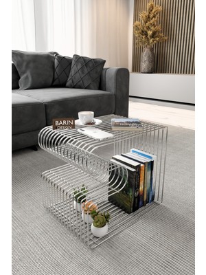 Barin Design Modern Metal Tel Orta Sehpa Yan Sehpa – Orta Sehpa ve Dekoratif Salon Masası