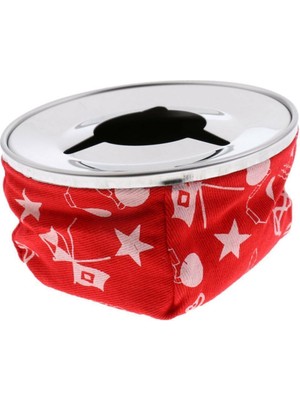 Erol Marin Tekne Kül Tablası. Paslanmaz. Kumaş Kum Kül Tablası. Kırmızı