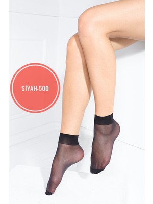 Rossey FIT(15D) Soket Çorap-Siyah 500- (12 Çift)