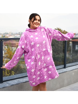 Pabtex Kapüşonlu Peluş Giyilebilir Battaniye – Ultra Yumuşak Oversize