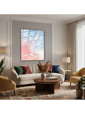 Tablonhazır Dikey Cam Tablo Salon Duvar Tablosu Dikey Cam Soyut 0029 Yeni Ev Hediyesi Ofis Tablosu