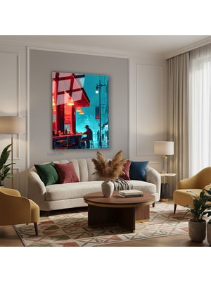 Tablonhazır Dikey Cam Tablo Salon Duvar Tablosu Dikey Cam Tekbaşına1 Yeni Ev Hediyesi Ofis Tablosu