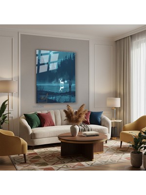 Tablonhazır Dikey Cam Tablo Salon Duvar Tablosu Dikey Cam Harry Yeni Ev Hediyesi Ofis Tablosu