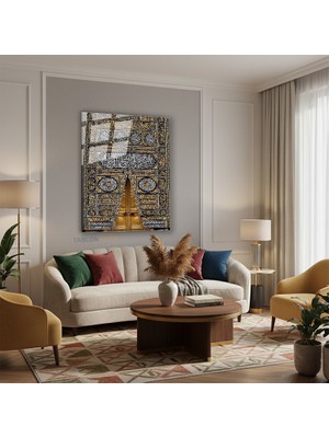Tablonhazır Dikey Cam Tablo Salon Duvar Tablosu Dikey Cam Kabe Kapisi4 Yeni Ev Hediyesi Ofis Tablosu