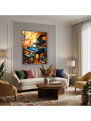 Tablonhazır Dikey Cam Tablo Salon Duvar Tablosu Dikey Cam Soyut 0026 Yeni Ev Hediyesi Ofis Tablosu