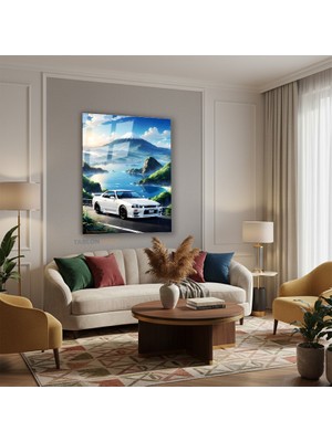 Tablonhazır Dikey Cam Tablo Salon Duvar Tablosu Dikey Cam Fujimanzaragtr Yeni Ev Hediyesi Ofis Tablosu