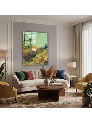Tablonhazır Dikey Cam Tablo Salon Duvar Tablosu Dikey Cam Vangogh 137 Yeni Ev Hediyesi Ofis Tablosu