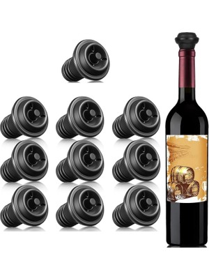Storemax Şarap Tıpaları, Şarap Aromasını Korumak Için 10 Adet Şişe Kauçuk Mantarı, Şarap Koruyucu Vakum Pompası Koruyucusu Için Kauçuk Şarap Koruyucu Vakum Tıpaları