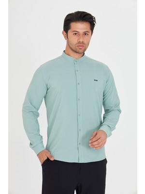 Masso Moda Slim Fit Hakim Yaka Erkek Gömlek Günlük Kullanıma Uygun