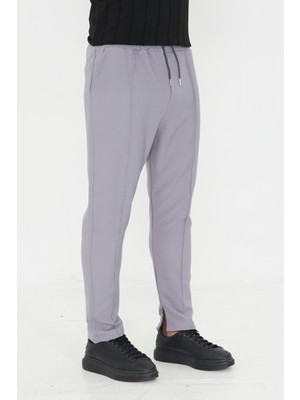 Zinox Erkek Çımalı Yandan Cepli Lastikli Bağcıklı Paça Fermuarlı Kullanışlı Slim Fit Jogger