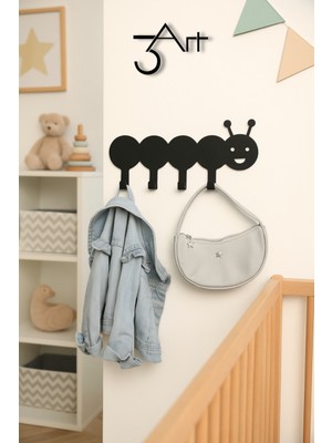 Çocuk Odası Askılığı – Sevimli Hayvan Figürlü Metal Askı – Montessori Düzenleme Ürünü