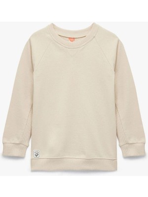 Koton Erkek Bebek Pamuklu Şardonlu Uzun Kollu Bisiklet Yaka Sweatshirt