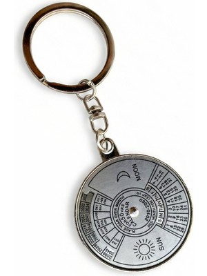 SPELT Mekanik Sonsuz Takvim Anahtarlık Analog Çevirme Mekanizmalı Unisex Hediyelik 50 Yıllık 2010 2060