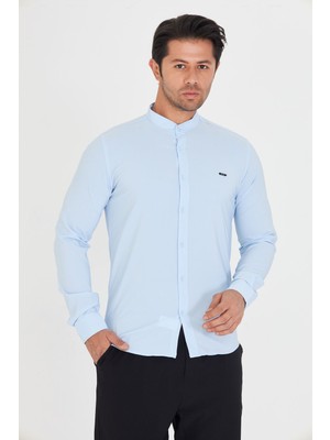 Masso Moda Slim Fit Hakim Yaka Erkek Gömlek Günlük Kullanıma Uygun