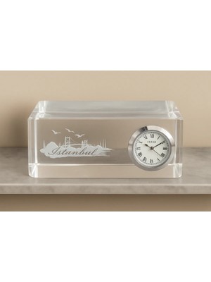 Epilons Istanbul Tasarımlı Kristal Saatli Biblo