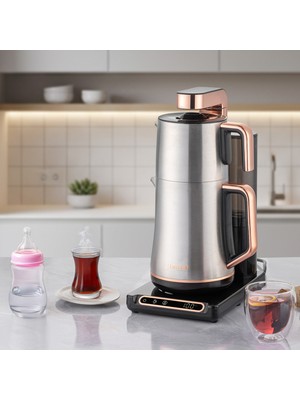 Homend Teabot 1785H Konuşan Otomatik Çay Makinesi Bakır