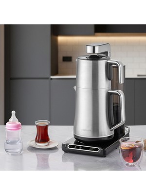 Homend Teabot 1785H Konuşan Otomatik Çay Makinesi Krom