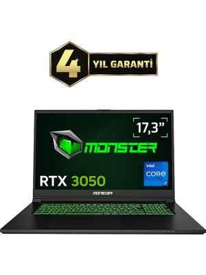 Monster Abra A7 V15.4 Intel Core I7 13620H 16 GB 500 GB Rtx 3050 Freedos 17,3" 144 Hz Oyun Bilgisayarı İşlemci