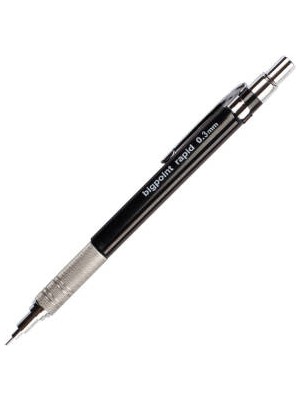 Bigpoint Rapid Versatil Kalem, 0.3 Mm, Metal Uçlu, Siyah