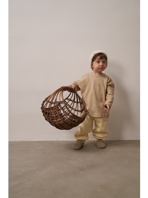 Oh la la Koala For Little Ones Vizon Nakışlı Oversize  Uzun Kollu T-Shirt