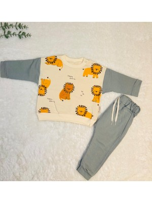 Çojuxs Erkek Çocuk Aslan Baskılı 2’li Çocuk Takımı