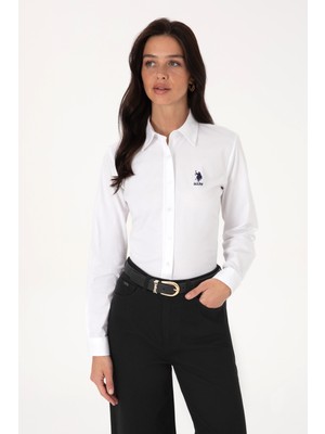 U.s. Polo Assn. Kadın Beyaz Gömlek Basic 50307989-VR013