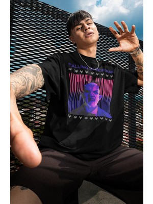 Fuddy Moda Unisex Watch The World Burn Yazılı Tişört, Oversize Rock Band Falling In Reverse Baskılı T-Shirt