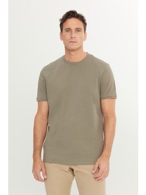 Altınyıldız Classics %100 Pamuk Slim Fit Dar Kesim Bisiklet Yaka Tişört