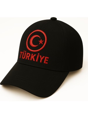 Verahed Türkiye Ay Yıldız Nakışlı Şapka – Unisex Ayarlanabilir Spor & Günlük Şapka