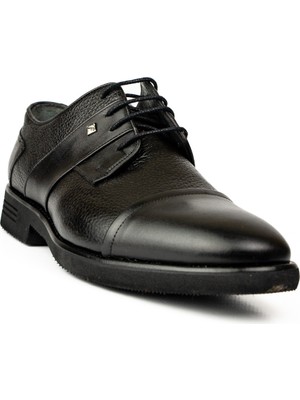 Fosco  3258 Siyah Deri Klasik Erkek Ayakkabı