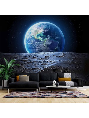 Aydan Dünya Uzaydan Görünüm Duvar Kağıdı