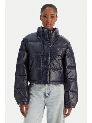 Calvin Klein Parlak Kısa Şişme Kadın Mavi Ceket LV047D504G-VEK