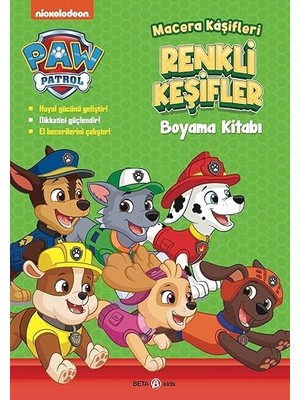 Beta Kids Paw Patrol - Macera Kaşifleri Renkli Keşifler Boyama Kitabı + Çocuklar Için Atatürk (Kapak Değişebilir) + 36 Kitap Set