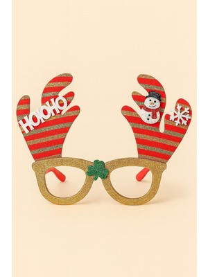 Geyik Boynuzlu Yılbaşı Temalı Parti Gözlüğü