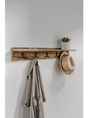 Afilli Portmanto Duvar Askılığı Elbise Askılığı Beyaz( 85 cm )