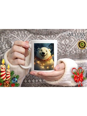Willow Store Merry Christmas ,noel Sevimli Ayıcık Temalı Porselen Kupa Bardak,yılbaşı,merry Christmas,hediyelik6