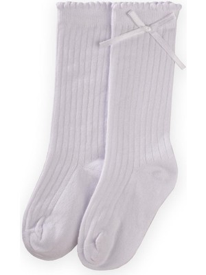 Cigit Çocuk Diz Altı Kız Çorap 2-10 Yaş Beyaz