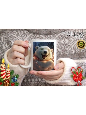 Willow Store Merry Christmas ,noel Sevimli Ayıcık Temalı Porselen Kupa Bardak,yılbaşı,merry Christmas,hediyelik5