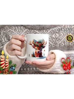 Willow Store Merry Christmas ,noel Temalı Porselen Kupa Bardak,yılbaşı,merry Christmas,hediyelik 56