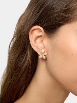 Parfois Çiçek Motifli Resin Küpe